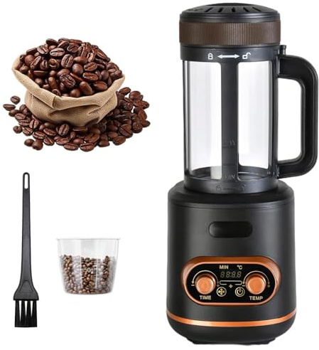 Máquina Tostadora de Café 300G Tostadores de Café de Aire Caliente 2400W Tostador Eléctrico de Granos de Café con Temporizador, Calefacción Ajustable y Configuración de Enfriamiento