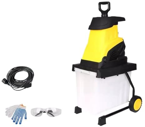 Elektrischer Astschredder, Kompakter Astzerkleinerer For Den Hausgarten, Obstbaumholzhäcksler Und Häcksler Verarbeitung von Gartenabfällen Laub Ästen(MDS-AG-SZ2500AL,Bare Machine)