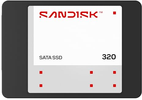 SANDISK 320 Disque SSD SATA 250 Go (2,5”/7 mm, Vitesses de Lecture allant Jusqu’à 545 Mo/s, Technologie éprouvée NAND 3D SANDISK)