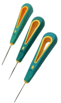 DIKACA Set in Pelle Silicone Cucito e Punteruoli in Multifunzionali 3 da Facili da Usare per Accessori Tappeti per Riparazioni e Angoli di Tessuto
