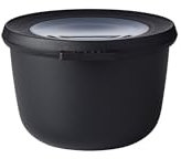 Mepal Multi Bowl Cirqula Round - Mikrowellen Geschir - Geeignet als Luftdichte Aufbewahrungsbox für den Kühlschrank, Mikrowellengeschirr & als Frischhaltedosen - 500 ml - Nordic black