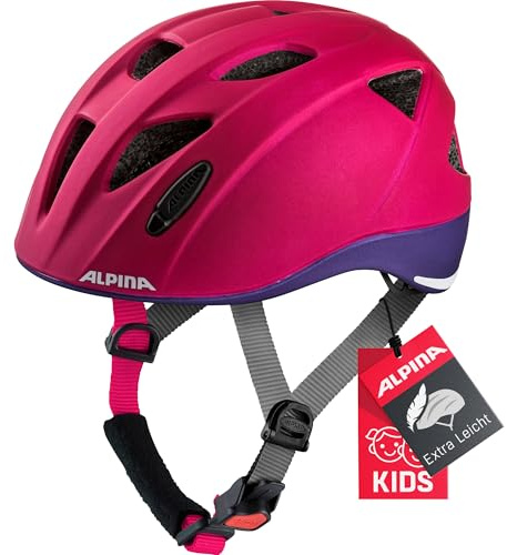 Alpina XIMO LE Casco de Ciclismo, Girls, deeprose-Violet, 45-49