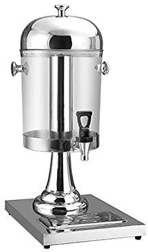 Aprilhp Dispensador de Agua Fría, Comercial Dispensador de Bebidas Acero Inox, 8L*3, Grifos y Compartimento de Hielo