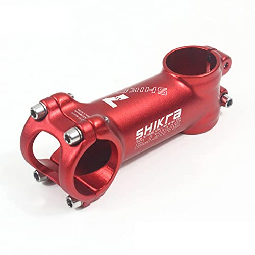 Bikeco 31,8 mm Vorbau 7 Grad 45 mm 55 mm 65 mm 70 mm 80 mm 90 mm 100 mm 110 mm Fahrradlenkervorbau MTB Vorbau für Mountainbike, Rennrad, BMX, Bahnrad (rot, 90 mm)
