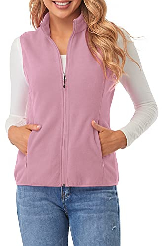 fuinloth Women's Fcv2002o Classic | Warm, soft touch, stand collar, full zip, 2 zip pockets, breathable, ideal for daily wear, layering, outdoor activities