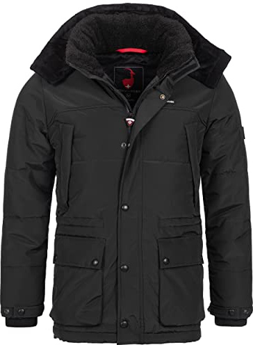Höhenhorn Mangard - Parka invernale foderato da uomo, Nero , L