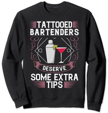 Barman Shaker Mixing Cocktail Bartender Sweatshirt