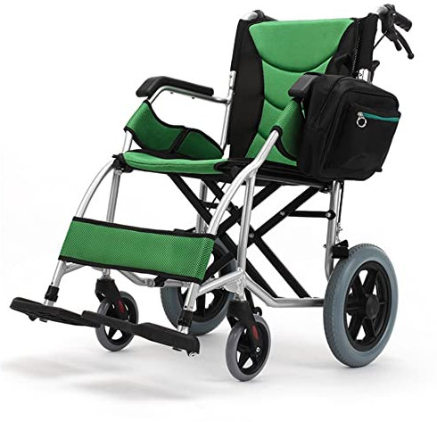 Rollstuhl Faltbar Leicht,Wheelchair Reiserollstuhl Ultraleicht,Leichtgewicht Aluminium Faltrollstuhl,Transportrollstuhl Faltrollstuhl,Sitzfläche 43.5cm,Für ältere und behinderte und Schwangere Frauen