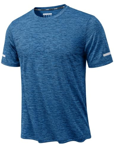 KEFITEVD Tshirt Herren Funktionsshirt Sport Shirt Männer Trainingsshirt Kurzarm Fitness Shirt mit Rundhals Gym Wandern