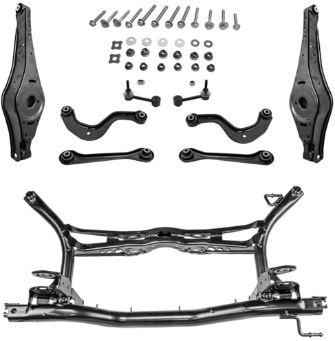 AJS Parts Achsträger 2x Federaufnahme 4x Querlenker Hinterachse links rechts Schraubensatz 2x Koppelstange