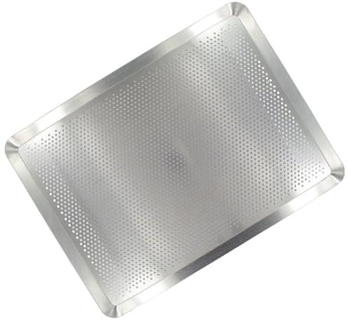 Zenker 1540350 - Teglia forata in alluminio, piano cottura, piano forato, alluminio, 40 x 30 x 1,5 cm, colore: Grigio
