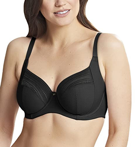 Panache Women's Serene Underwired Full Cup Bra Balconette, Opaque, Noir, 34J US