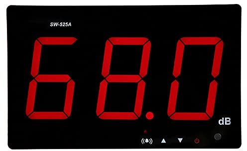 Tomotato Schallpegelmesser Schallpegelmesser zum Aufhängen an der Wand 30-130dB Geräuschpegelmesser LCD Display Digitaler Dezibelmesser für Heimstudio