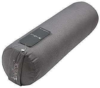 Wellrox Cuscino rotondo per yoga, cuscino per yoga rigenerante, 100% cotone indiano, rigidità e stabilità, cuscino da yoga per posa di apertura dell'anca e meditazione, fodera rimovibile e lavabile,