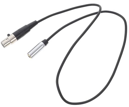 BESTonZON Cavo Audio Nero da 0,5m Connettori Dc3.5mm Trs Femmina a Mini Xlr Femmina in Rame e Pvc, Resistente All’ossidazione, per Apparecchiature Audio