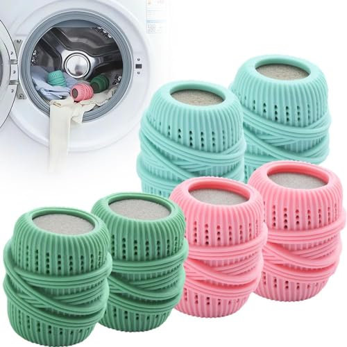 Öko Waschball Anti-Verwicklungs Trocknerbälle für Wäschetrockner Waschkugel Tennisbälle Trockner Bälle für Trockner Ideal für Waschmaschine Umweltfreundlich (6 PCS)