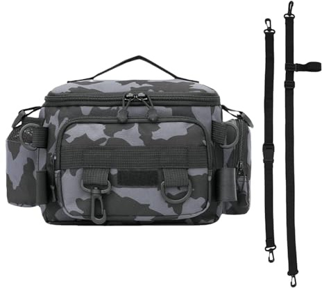 FmtwPhn Angelausrüstungstasche, wasserdichte Angeltasche | Organizer für Angelgeräte - Wasserabweisende Tackle-Box-Tasche, Angeltasche mit gepolstertem Schultergurt zur Zangenaufbewahrung