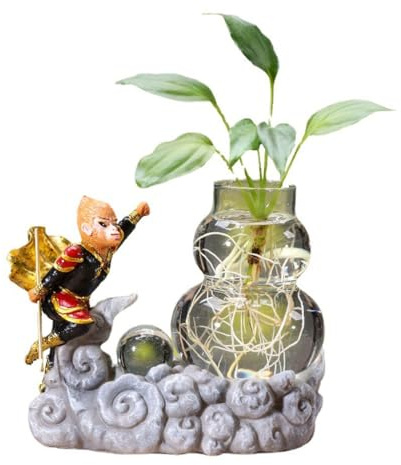 uotmui Maceta Macetas de cerámica hidropónicas, pequeñas Plantas en macetas de espárragos, recipientes de Flores Zen, Adornos for decoración del hogar Macetas para Plantas De Interior(A)