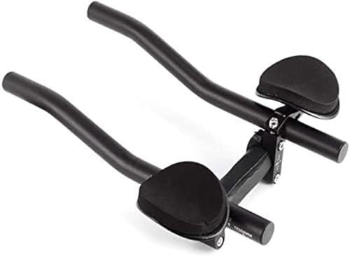 CZ-XING Guidon de Vélo Triathlon Aero Rest Poignée en Aluminium Guidon de Vélo à Clip sur Tri Bars Accessoires de Vélo VTT Vélo de Route Noir Aluminium