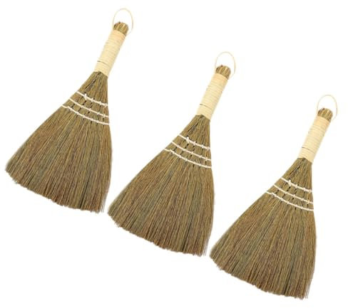 Plumero,Plumero Escoba de limpieza de cocina de 3 uds, escoba de mango corto, escoba batidora de mesa, escoba batidora pequeña, escoba batidora de mano for limpieza del hogar, escoba de limpieza peque