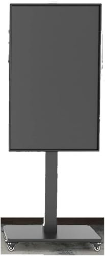 Golvstående TV-stativ med hjul 32-65 tums mobil TV-vagn på hjul - Horisontell och vertikal skärmrotation Rullande TV-stativ, VESA 400x400 mm TV-vagn