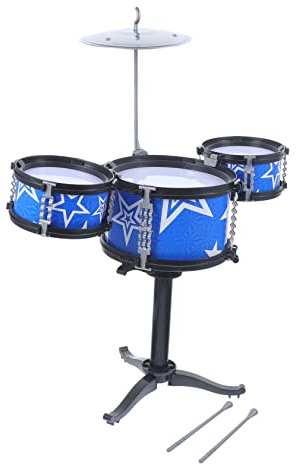 BESPORTBLE 1Satz Schlagzeug Set Simuliertes Percussion Instrument Für Jungen Und Lernspielzeug Blau Für Kreative Musikspiele Kindertrommel Kit Für Kleine Musiker