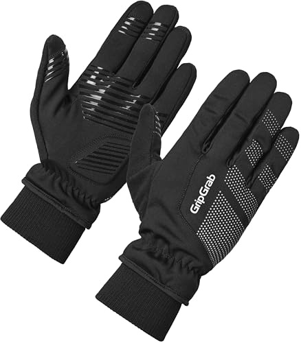 GripGrab Ride Winter Fahrradhandschuhe Winddichte Gefütterte Gepolsterte Rutschfeste Warme Thermo Radsporthandschuhe | Warme Thermo Radhandschuhe mit DoctorGel Polsterung für MTB, Gravel und Rennrad, langer Strickbund schützt vor Wind und Kälte