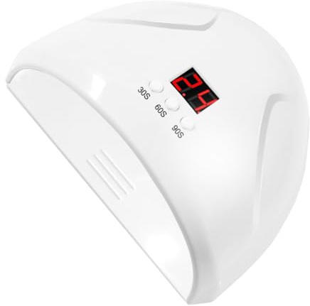 SKISUNO Lampe UV pour Ongles 3 Réglages de Minuterie 12 Led 36w Affichage Numérique Intelligent Séchoir à Gel et Couleur Blanc, Matériau Pp et Abs pour Manucure et Pédicure