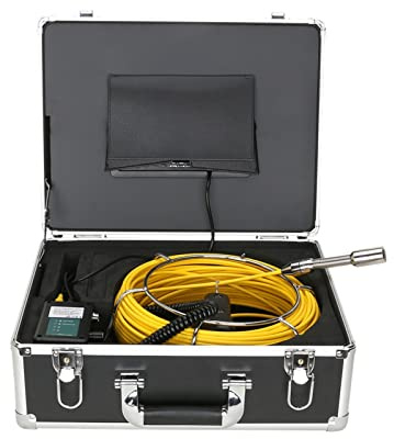 Endoscopio, 7 Monitor 10 0ft / 30m. Fotocamera di ispezione del tubo, 8 GB SD. Carta DVR IP68. Endoscopio industriale del tubo fognario di scarico con 22mm(30m)