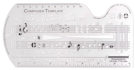 Songwriter Juego de plantillas para escribir notas musicales, herramientas con símbolos de notas para composición, creación de melodías, creación de partituras y música | Multipropósito al aire libre
