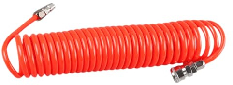 HOODANCOS Flexible Red Air Compressor Spring Hose with Eva 5x8mm 15m Tube and Connector Replacement Spiral Air Hose Part for Pneumatic Tools