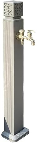 Columna de agua vertical para jardín con grifo y pistola pulverizadora para fuente decorativa