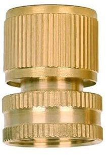 Brass Hose Connector 3/4 Inch BSP Female Tap Fitting Snap On Quick Connect Adapter for Garden Hosepipe Click Lock Watering Sprinklers Irrigation Accessories Hozelock Gardena Compatible Solid Brass