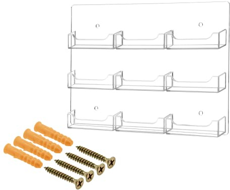 Marketing Holders Wand-Visitenkartenhalter mit Befestigungsmaterial zum Aufhängen für 8,9 x 5,1 cm Geschenk- oder Terminkarten, Messen, Kongresse, Immobilien, Hotel, Einzelhandel, 9 Fächer