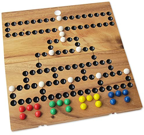 BARRICADE - MALEFITZ for 2 to 4 players from 6 years old. Family strategy board game in eco-friendly solid wood, CE-approved - 10 x 10 inch - Le Délirant® brand - reclosable board - easy storage.