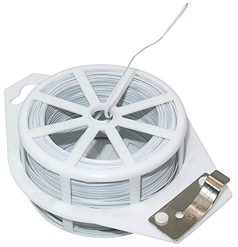 KINGLAKE 100 m Blanco jardín Suave Lazos Cable Planta Twist Lazos Apoyo Alambre con Cortador