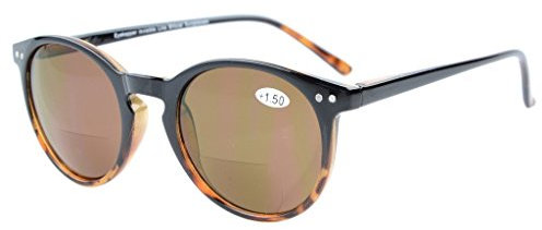 Eyekepper Schluesselloch Stil Federschanier Runde Bifocal Sonnenbrille Sonne Leser Schwarz-schildkroete +1.5