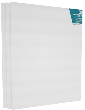 VBS Keilrahmen 60x80 cm 3 Stück weiß 18mm Leistenhöhe dreifach grundiert