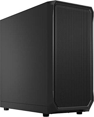 Fractal Design Focus 2 Black Solid - Mesh Front – Two 140 mm Aspect Fans Included – ATX Gaming Case