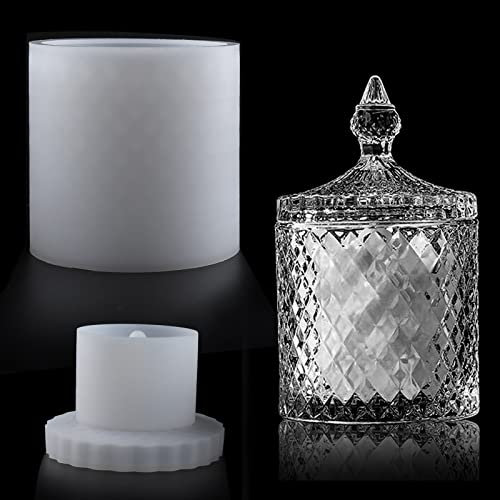 EPODA Epoxidharz Formen Schmuckbox, Resin Form Aufbewahrungs Schachtel Form Mit Deckel, Resin DIY Schmuck Gießformen für Harz Box Silikonform Epoxidharz