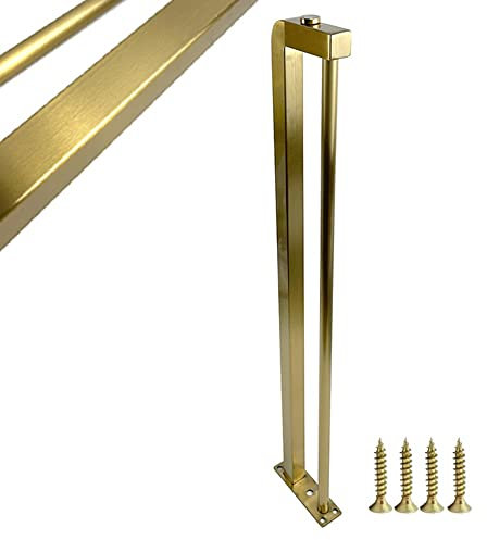 XUAN Moderne Tischbeine Edelstahl Möbelbein Tischgestell Gold Tischkufen 70CM DIY Tischuntergestell Für Kommode Esstisch Schreibtisch Mit Schrauben (Color : Gold, Size : 62cm)