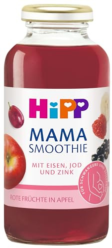 HiPP Mama Still Smoothie Rote Früchte in Apfel mit Eisen, 200ml, 6er Pack (6 x 200ml)
