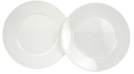 DUE ESSE S.N.C. DI SABATINI ALDO PZ 60 PIATTINI BIANCHI RIUTILIZZABILI DIAMETRO 17 CM PER APERITIVO, APERICENA, PARTY, FESTE PER DESSERT E DOLCI