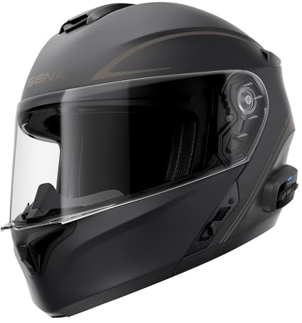 Sena Outrush R Bluetooth Klapphelm mit Intercomsystem (Schwarz, M)