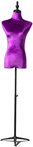 Weibliche Schaufensterpuppe, Torso, Körperpuppe, höhenverstellbar, Kleiderform, Modell, Kleidungsdisplay mit Stativständer aus schwarzem Metall (Farbe: Braun, Größe: Klein), wunderschöne Landschaft