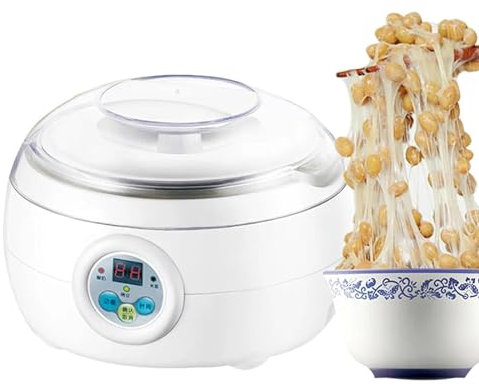 Macchina per la fermentazione elettrica dello yogurt Natto, yogurtiera in acciaio inossidabile da 5 litri con display LCD e controllo intelligente del tempo, fermentatore Nattom per vino di riso per b