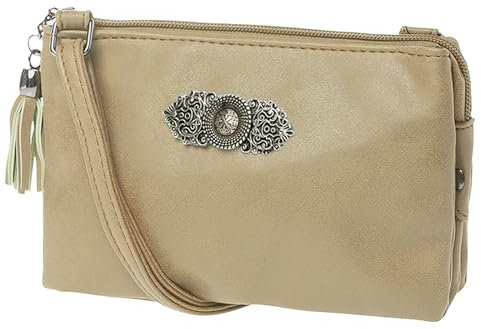Moschen Bayern Trachtentasche Dirndltasche Damentasche Handtasche Umhängetasche Ledertasche - Beige