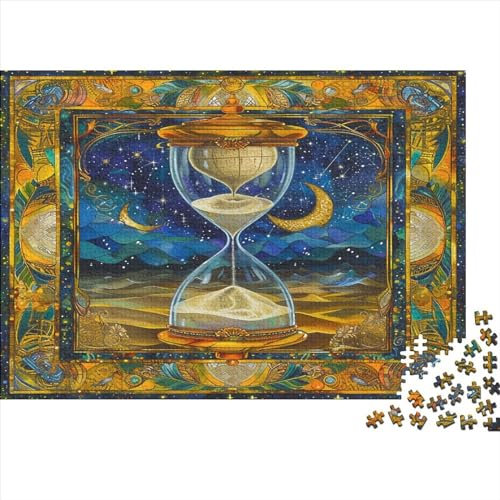 lihuogongsio Sablier Puzzle De 1000 Pièces pour Adultes Sablier Exquis Cadeau pour Les Amants Ou Les Amis Aide À La Relaxation Multi Colour Challenge Puzzle Aide À La Relaxation 1000pcs (75x50cm)