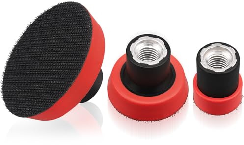MOGRQAP 3 Stück Schleifteller Klett 25/50/75mm Polierteller | Mini Klett Stützteller Trägerplatte für Bohrmaschine, Schwingschleifer, Polierer-Zubehör, Schleifpad - 1 Zoll/2 Zoll/3 Zoll