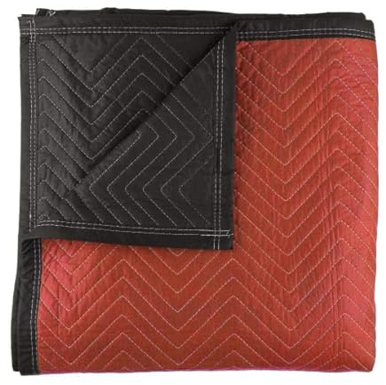 Stalwart Manta de mudanza de 72 x 80 Pulgadas, Manta Pesada de Embalaje para Muebles y electrodomésticos, Mantas de mudanza para envío, Almacenamiento y Carga (Rojo)